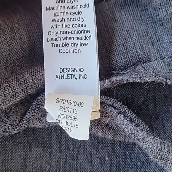 ATHLETA BLISSFUL HOODED WRAP BLUE/GRAY WOMENS XS - Picture 14 of 14